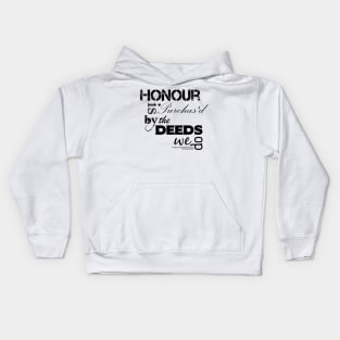 Christopher Marlowe Hero & Leander Honour Quote (B&W) Kids Hoodie